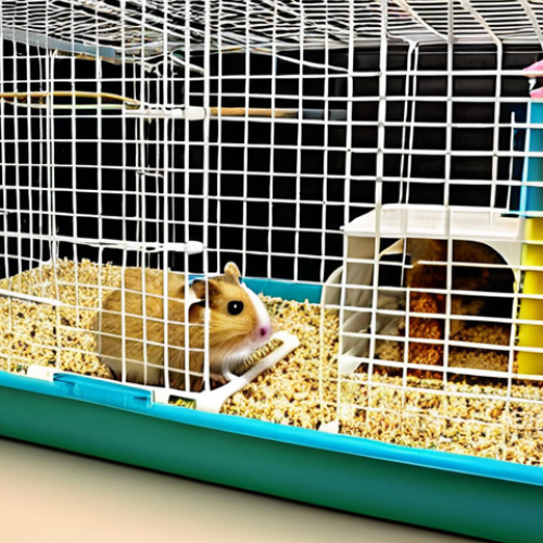 Home 22 Happy Hamsters in a Large Cage**
"A spacious and clean hamster cage filled with happy, active hamsters. The cage includes multiple levels, tunnels, a running wheel, and various chew toys. Several hamsters are interacting playfully, while others are exploring. Focus on the details of the cage environment and the healthy appearance of the hamsters. Bright, cheerful lighting. Safe for work, appropriate content, fully clothed (hamsters don't wear clothes!), modest, family-friendly, perfect anatomy, natural proportions, professional photography, high quality."
**