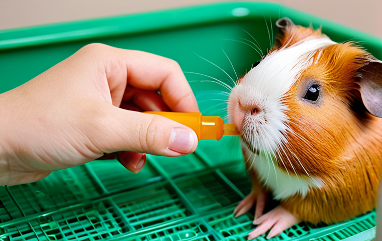 기니피그 비타민 보충제 - Happy Guinea Pig Enjoying Vitamin C Rich Food**
    "A vibrant and healthy guinea pig with glossy, w...