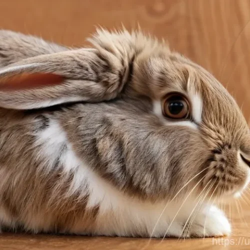 Home 16 토끼 피부병 치료법 - **Prompt 1: Early Signs of Discomfort in a Rabbit**
"A close-up, slightly elevated shot of a dom...