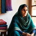 양털 수출 현황 - **Prompt 1: Timeless Craftsmanship and Heritage**
Generate an image of a Pakistani female artisa...
